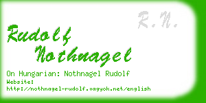 rudolf nothnagel business card